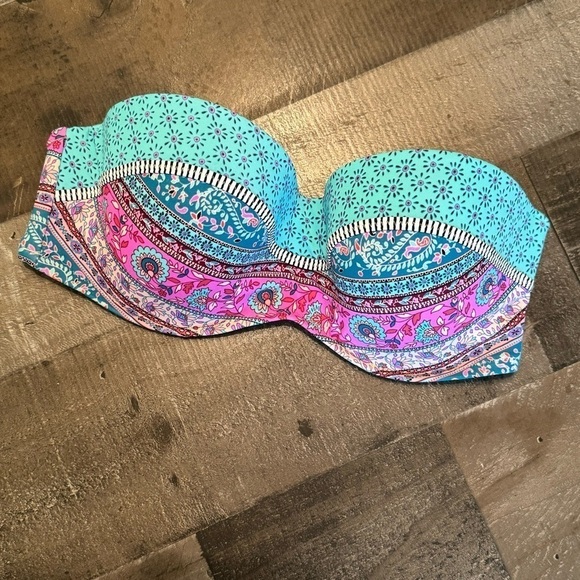 NWOT Shade & Shore Push-Up Padding Bikini Top 34D - Picture 2 of 8